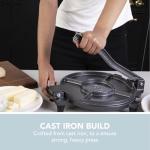 ALPHA LIVING Tortilla Press – 10 Inch Cast Iron Quesadilla Maker – Heavy Duty Empanada Maker Press – Cast Iron Tortilla Maker for Kitchen, Home Use