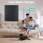 Iceblue 15.6 Cu.Ft. Side by Side Refrigerators, Zoning Temperature Control Frost Free Beverage Refrigerators, Black Stainless Steel Beverage Fridge with Freezer