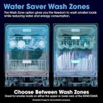 Sharp SDW6726MS 24-inch Stainless Steel Dishwasher, 47 dB Library Quiet, Third Rack, Power Wash Sprayer, 12 Place Settings,