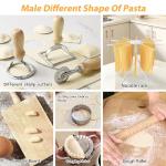 12 PCS Pasta Maker Tool Set Include 1 Pasta Drying Rack 1 Gnocchi Board 1 Dough Scraper 4 Ravioli Maker Cutter 2 Dumpling Maker Tool 1 Noodle Cutter 1 Rolling Pin 1 Pasta Stamp For Homemade Pasta (12)