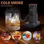 Boruit SK305 Drink Smoke Gun Cocktail Smoker Kit with Wood Chips, Whiskey Meat Bbq Cheese Smoking Infuser Portable Cold Flavour Dry Blaster