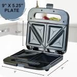 OVENTE Electric Sandwich Maker with Non-Stick Plates