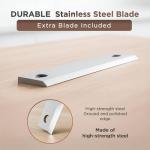 ZOMAT Manual Meat Slicer for Home – Stainless Steel Frozen Meat Cutter with Extra Blade – Adjustable Thickness – Heavy Duty Handheld Slicer for Hot Pot, BBQ, Deli