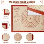 Silicone Baking Pastry Dough Mat - 28x20Inch Extra Large Cookie Bread Rolling Mats Sheet, Nonstick Kitchen Counter Kneading Board, Thick Reusable Pie Cookies Pizza Fondant Making Matt with Measurement