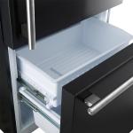 Forno 31" Milano Espresso Black Fridge with Bottom Freezer - 17.2 cu. ft Counter Depth Refrigerator with Touch Control & LED - Swing Door Fridge with Adjustable Door Bins and Crisper Drawer