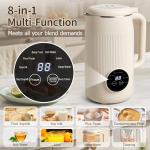 8 in 1 Nut Milk Maker Blender, 40OZ Homemade Almond, Soy, Oat, Coconut, Yogurt and Non Dairy Beverages, Automatic Soybean Blender Machine with Delay Setting, Keep Warm, Self-Cleaning, Boiling