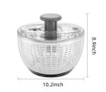 X&E Large 6-Quart Salad Spinner, Family-Size Lettuce Dryer, One-Touch Brake, Fruit & Veggie Washer, Dishwasher Safe, Essential Kitchen Helper