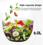 X&E Large 6-Quart Salad Spinner, Family-Size Lettuce Dryer, One-Touch Brake, Fruit & Veggie Washer, Dishwasher Safe, Essential Kitchen Helper