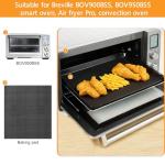 GWYSY 4 Packs Oven Liners for Bottom of Oven, 16"x12" Pre-Cut Rectangle Reusable Fiberglass Heat Resistant Non-Stick Mats for Breville BOV900BSS BOV950BSS Smart Oven Air Fryer Pro Convection Oven