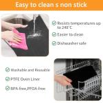 GWYSY 4 Packs Oven Liners for Bottom of Oven, 16"x12" Pre-Cut Rectangle Reusable Fiberglass Heat Resistant Non-Stick Mats for Breville BOV900BSS BOV950BSS Smart Oven Air Fryer Pro Convection Oven