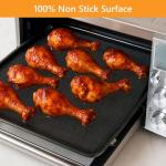 GWYSY 4 Packs Oven Liners for Bottom of Oven, 16"x12" Pre-Cut Rectangle Reusable Fiberglass Heat Resistant Non-Stick Mats for Breville BOV900BSS BOV950BSS Smart Oven Air Fryer Pro Convection Oven