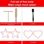 Health and Home Crepe Maker - 13 Inch Crepe Maker & Electric Griddle & Non-stick Pancake Maker-Crepe Pan (Silver-A)