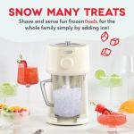 Dash Deluxe Shaved Ice & Slushy Maker with Serving Pitcher, 1L, Multi-Purpose Ice Shaver Machine for Homemade Shaved Ice, Snow Cones, Slushies, Cocktails & More - Cream
