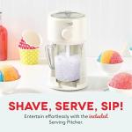 Dash Deluxe Shaved Ice & Slushy Maker with Serving Pitcher, 1L, Multi-Purpose Ice Shaver Machine for Homemade Shaved Ice, Snow Cones, Slushies, Cocktails & More - Cream