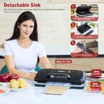 95kpa Vacuum Sealer Machine, Updated 2025 Commercial Fully Automatic Food Sealer, 10-in-1Functions & Powerful Sealing System with Double Heat Seal, Easy-Lock Handle, Built-inCutter and Bag Storage