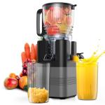 Cold Press Juicer Machines, Airpher 400W Juicer Machines with 5.8" Wide Feed Chute, Slow Masticating Juicer For Whole Vegetables & Fruits with High Juice Yield, Easy to Clean Gray