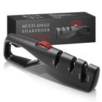 5 Precision Adjust Knife Sharpener- 3-Stage Premium Kitchen Knife Sharpener to Repair, Restore & Polish Blades