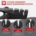 5 Precision Adjust Knife Sharpener- 3-Stage Premium Kitchen Knife Sharpener to Repair, Restore & Polish Blades