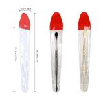 NentMent 50 Pack Cuticle Pusher Bags 5.5'' PVC Clear Disposable Cuticle Trimmer Bag Sleeve Pouch for Ear Wax Removal Kit Ear Cleaners Individual Packing Ear Pick Lab Spatula Micro Lab Scoop Spoon