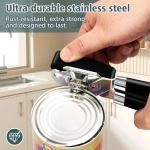 Multifunctional Heavy Duty Can Opener Manual Smooth Edge Can Opener and Bottle Openers with Magnet Durable Sharp Cutting Blade Comfortable Handle Big Effort-Saving Knob Kitchen Tool