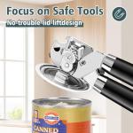 Multifunctional Heavy Duty Can Opener Manual Smooth Edge Can Opener and Bottle Openers with Magnet Durable Sharp Cutting Blade Comfortable Handle Big Effort-Saving Knob Kitchen Tool