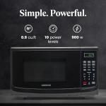 Farberware 0.9 Cu. Ft. Countertop Microwave Oven – 900 Watts Power, Auto Cook Settings, Defrost, Easy Clean and Child Safety Lock - Black