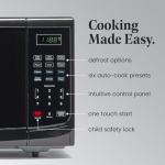 Farberware 0.9 Cu. Ft. Countertop Microwave Oven – 900 Watts Power, Auto Cook Settings, Defrost, Easy Clean and Child Safety Lock - Black