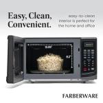 Farberware 0.9 Cu. Ft. Countertop Microwave Oven – 900 Watts Power, Auto Cook Settings, Defrost, Easy Clean and Child Safety Lock - Black