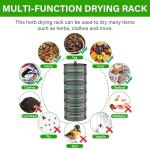 iPower 2ft 6-Layer Herb Drying Rack Breathable Mesh Hanging Dryer with Zippers Foldable Heavy Duty Ring for Garden Plant, Free Storage Bag and Hook Included, 2 Packs