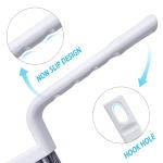 Lumkew Grout Cleaner Brush V Shape, Stiff Grout Cleaning Brushes for Tile Floor, Handheld Grout Scrub Brush Set for Shower, Bathroom, Kitchen, Household Use,2 pcs