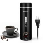 Narcissus P420 Travel Electric Kettles, 400 Watts Portable Electric Kettle Small for Rapid Boiling, 14.2oz / 420ml, One-Touch Button Design with 5 Temp Options, 39.3 Inches Power Cord, Black