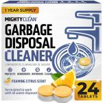 Garbage Disposal Cleaner And Deodorizer Tablets 24 Pack - 1 Year Supply Kitchen Sink Cleaner And Deodorizer, Septic Safe Foaming clean, Lemon Scent, Removes Odor-Causing Residues