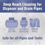 Garbage Disposal Cleaner And Deodorizer Tablets 24 Pack - 1 Year Supply Kitchen Sink Cleaner And Deodorizer, Septic Safe Foaming clean, Lemon Scent, Removes Odor-Causing Residues