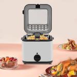 Deep Fryer 2.64qt, Electric Deep Fryer with Basket for Home Use, 1000W Stainless Steel Oil Fryer with Adjustable Temperature, Anti-Scald Handle, Tabletop Countertop Kitchen Appliance