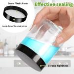 Mfacoy 6 Pack Plastic Jars with Lids, 8 oz Clear Storage Container, Leakproof Plastic Mason Jars, Empty Round Slime Container, Cosmetic Jars for Storing Dry Food, Peanut, Spice, Cookie, Candy