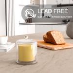 GorGin French butter dish,Butter cake plate,used for spreading soft butter,glass Butter Keeper With Lid for Countertop, home gift, kitchen and home decoration, transparent