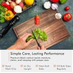 Spartali & Company Premium Reversible Black Walnut Cutting Board with Juice Groove – 18" x 12” Hardwood Butcher Block for Meat, Cheese & Veggies – No Microplastics, BPA-Free, Gift-Ready Box