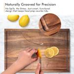 Spartali & Company Premium Reversible Black Walnut Cutting Board with Juice Groove – 18" x 12” Hardwood Butcher Block for Meat, Cheese & Veggies – No Microplastics, BPA-Free, Gift-Ready Box