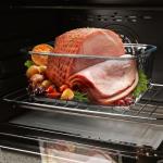 Large Glass Storage Containers with Lids, Extra Large Glass Food Containers for Rotisserie Chicken/Turkey and Potluck, Giant Watermelon Container, XL Big Bowl Freezer Storage Container Airtight 200oz