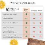 Spartali & Company Premium Reversible Black Walnut Cutting Board with Juice Groove – 18" x 12” Hardwood Butcher Block for Meat, Cheese & Veggies – No Microplastics, BPA-Free, Gift-Ready Box