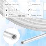 PTFE Tube for 1.75mm Filament 5M(16.5ft), 2mm ID X 4mm OD 3D Printer Tube Food Grade High Temperature Tube Pipe for Most 1.75mm Filament PLA ABS 3D Printer(Milky White)