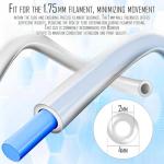 PTFE Tube for 1.75mm Filament 5M(16.5ft), 2mm ID X 4mm OD 3D Printer Tube Food Grade High Temperature Tube Pipe for Most 1.75mm Filament PLA ABS 3D Printer(Milky White)