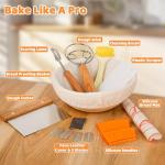 Cast Iron Dutch Oven for Bread Baking, 5 QT Pre-Seasoned Pot with Skillet Lid, Includes Sourdough Bread Baking Supplies, Cast Iron Pot for Frying, Braising, BBQ