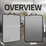 Stainless Steel Cutting Board for Kitchen, 17”x12” Scratch-Resistant Double-Sided chopping board with Knife Sharpener & Juice Grove, Non Toxic, Dishwasher Safe Metal Cutting Board for Meat & Veggies