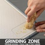 Stainless Steel Cutting Board for Kitchen, 17”x12” Scratch-Resistant Double-Sided chopping board with Knife Sharpener & Juice Grove, Non Toxic, Dishwasher Safe Metal Cutting Board for Meat & Veggies