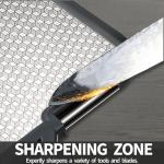 Stainless Steel Cutting Board for Kitchen, 17”x12” Scratch-Resistant Double-Sided chopping board with Knife Sharpener & Juice Grove, Non Toxic, Dishwasher Safe Metal Cutting Board for Meat & Veggies