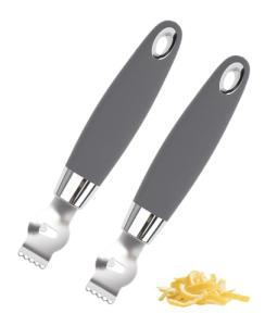DADERXY 2Pcs Lemon Zester Tool, Citrus Grater Peeler, Orange Channel Knife