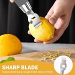 DADERXY 2Pcs Lemon Zester Tool, Citrus Grater Peeler, Orange Channel Knife