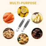 DADERXY 2Pcs Lemon Zester Tool, Citrus Grater Peeler, Orange Channel Knife