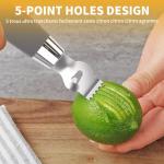 DADERXY 2Pcs Lemon Zester Tool, Citrus Grater Peeler, Orange Channel Knife